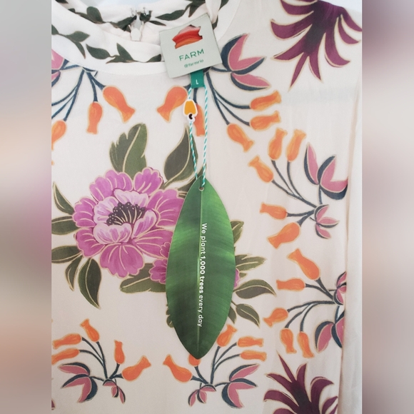 XL NWT FARM Rio Winter Garden Maxi Dress, Cream - Picture 11 of 15